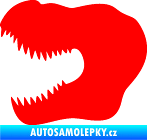 Samolepka Tyrannosaurus Rex lebka 001 levá Fluorescentní červená