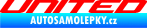 Samolepka United nápis Fluorescentní červená