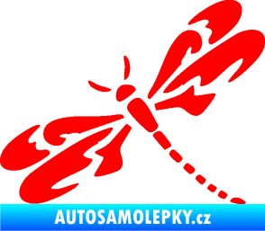 Samolepka Vážka 001 levá Fluorescentní červená