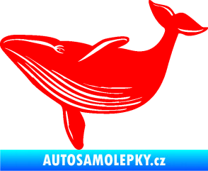 Samolepka Velryba 002 levá Fluorescentní červená