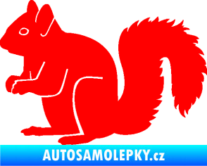 Samolepka Veverka 001 levá Fluorescentní červená