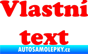Samolepka Vlastní text - Cooper Black Fluorescentní červená
