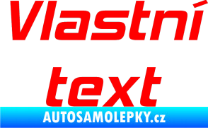 Samolepka Vlastní text - Hemi Head Fluorescentní červená