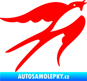 Samolepka Vlaštovka 003 pravá Fluorescentní červená