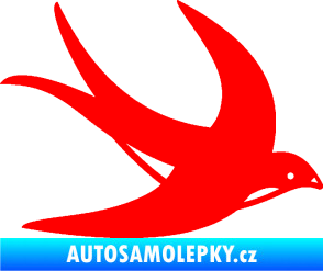 Samolepka Vlaštovka 004 pravá Fluorescentní červená