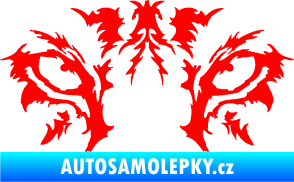 Samolepka Vlčí oči Fluorescentní červená