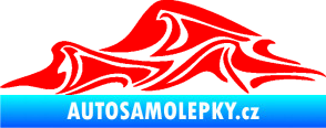 Samolepka Vlny 002 levá moře Fluorescentní červená