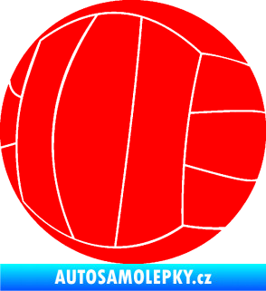 Samolepka Volejbalový míč 003 Fluorescentní červená