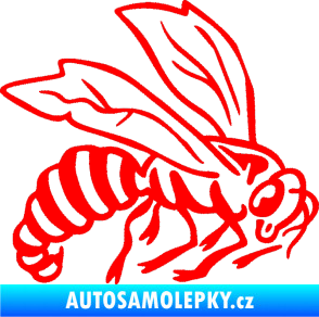 Samolepka Vosa 003 pravá Fluorescentní červená