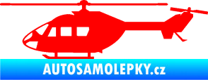 Samolepka Vrtulník 001 levá helikoptéra Fluorescentní červená