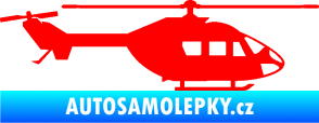 Samolepka Vrtulník 001 pravá helikoptéra Fluorescentní červená