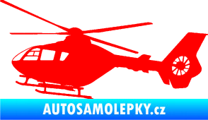 Samolepka Vrtulník 006 levá helikoptéra Fluorescentní červená