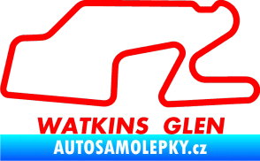 Samolepka Okruh Watkins Glen International Fluorescentní červená
