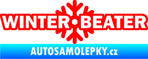 Samolepka Winter beater Fluorescentní červená