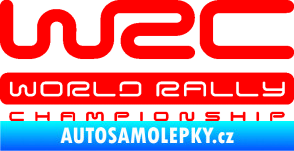 Samolepka WRC -  World Rally Championship Fluorescentní červená