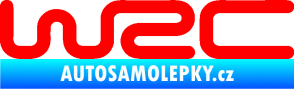 Samolepka WRC nápis Fluorescentní červená