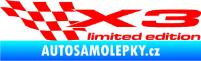 Samolepka X3 limited edition levá Fluorescentní červená