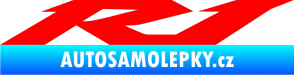 Samolepka Yamaha R1 Fluorescentní červená