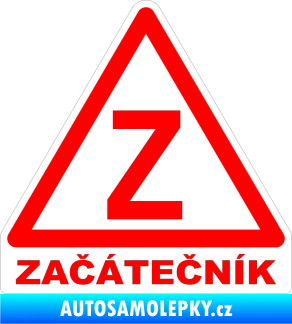 Samolepka Začátečník barevný   Fluorescentní červená