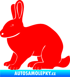 Samolepka Zajíc 001 levá Fluorescentní červená