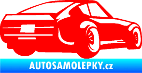 Samolepka Závodní auto 009 pravá Fluorescentní červená