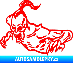 Samolepka Zombík levá Fluorescentní červená