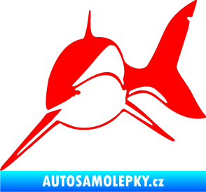 Samolepka Žralok 004 levá Fluorescentní červená