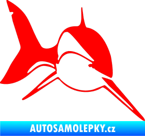Samolepka Žralok 004 pravá Fluorescentní červená