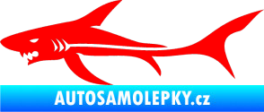 Samolepka Žralok 006 levá Fluorescentní červená