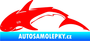 Samolepka Žralok 007 levá Fluorescentní červená