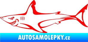 Samolepka Žralok 009 levá Fluorescentní červená