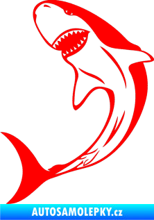 Samolepka Žralok 010 levá Fluorescentní červená