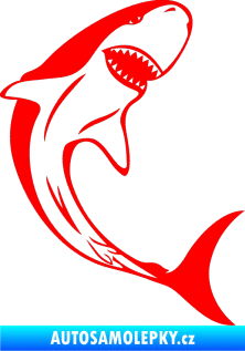 Samolepka Žralok 010 pravá Fluorescentní červená