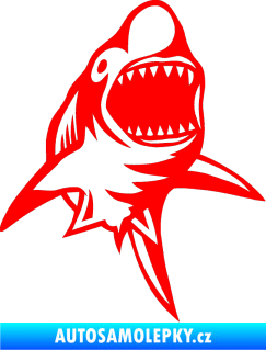 Samolepka Žralok 011 pravá Fluorescentní červená