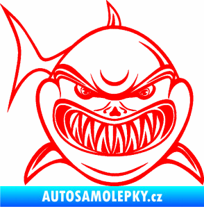 Samolepka Žralok 014 pravá Fluorescentní červená