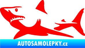 Samolepka Žralok 015 levá Fluorescentní červená