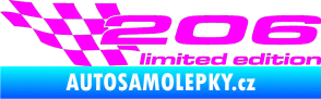 Samolepka 206 limited edition levá Fluorescentní růžová