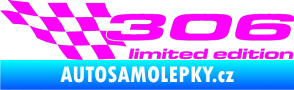 Samolepka 306 limited edition levá Fluorescentní růžová