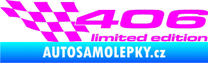 Samolepka 406 limited edition levá Fluorescentní růžová
