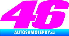Samolepka 46 Valentino Rossi jednobarevná Fluorescentní růžová