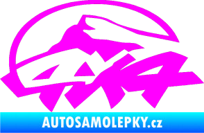 Samolepka 4x4 varianta 005 Fluorescentní růžová