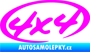 Samolepka 4x4 varianta 011 Fluorescentní růžová