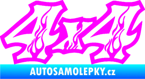 Samolepka 4x4 varianta 021 Fluorescentní růžová