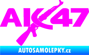 Samolepka AK 47 Fluorescentní růžová