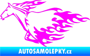 Samolepka Animal flames 003 levá kůň Fluorescentní růžová