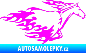 Samolepka Animal flames 003 pravá kůň Fluorescentní růžová