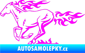 Samolepka Animal flames 004 levá kůň Fluorescentní růžová