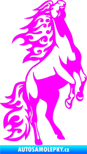 Samolepka Animal flames 013 pravá kůň Fluorescentní růžová