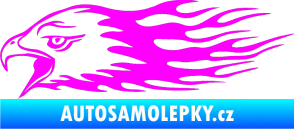Samolepka Animal flames 023 levá orel Fluorescentní růžová