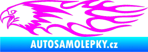 Samolepka Animal flames 026 levá orel Fluorescentní růžová